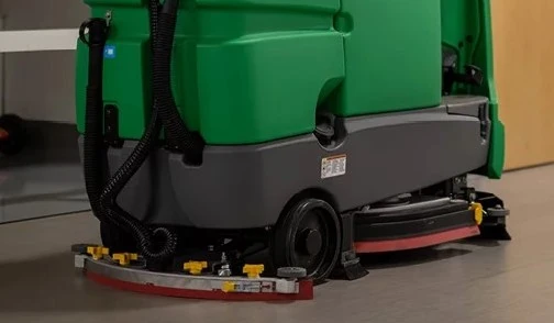 A floor scrubber